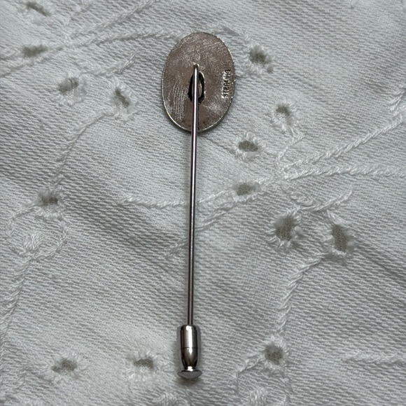Vintage Sterling Scroll and Floral Stick pin - Picture 4 of 4